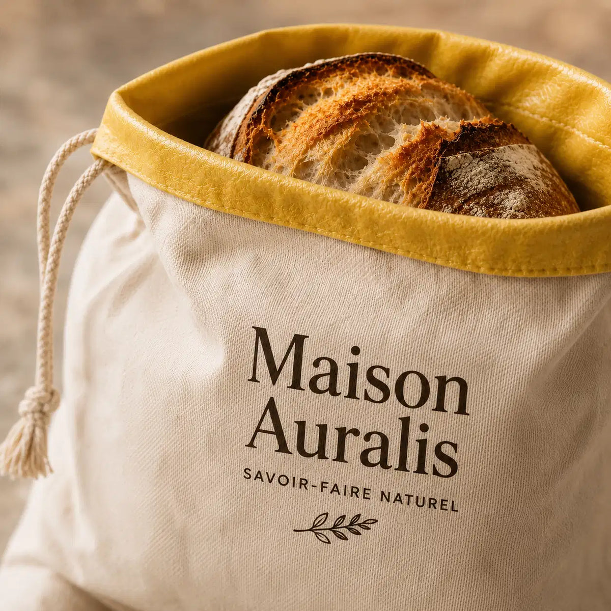 Sac à Pain en Cire d'Abeille Maison Auralis — Format 30 x 40 cm